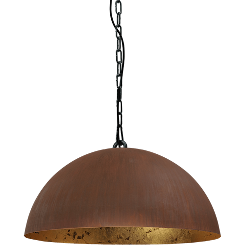Industriële hanglamp Larino Ø50cm roest buitenkant