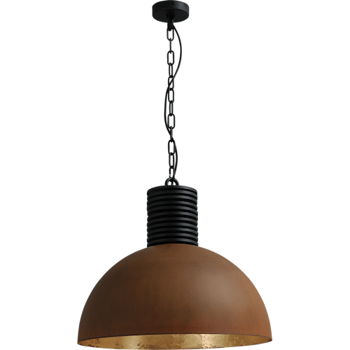 Industriële hanglamp Larino Ø50cm roest buitenkant