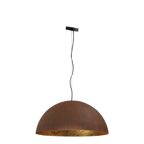 Industriële hanglamp Larino Ø50cm roest buitenkant E27