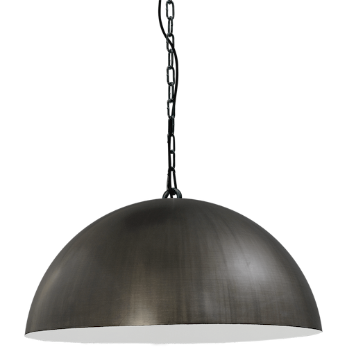 Industriële hanglamp Larino Ø50cm gunmetal buitenkant