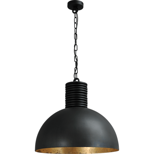 Industriële hanglamp Larino Ø50cm gunmetal buitenkant