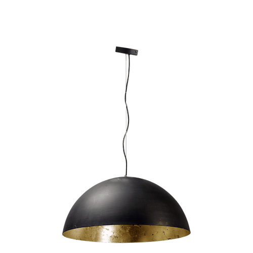 Industriële hanglamp Larino Ø50cm gun metal buitenkant E27