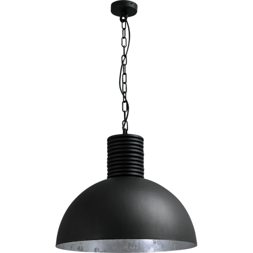 Industriële hanglamp Larino Ø50cm gunmetal buitenkant