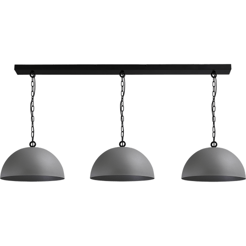 Industriële hanglamp Larino 3-lichts Ø40cm beton look