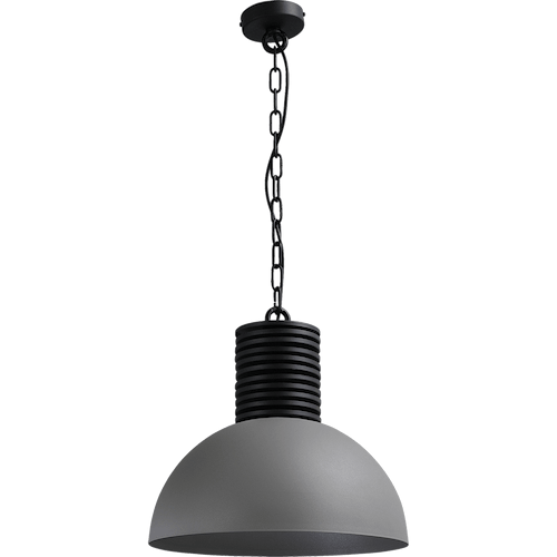 Industriële hanglamp Larino Ø40cm beton look buitenkant E27