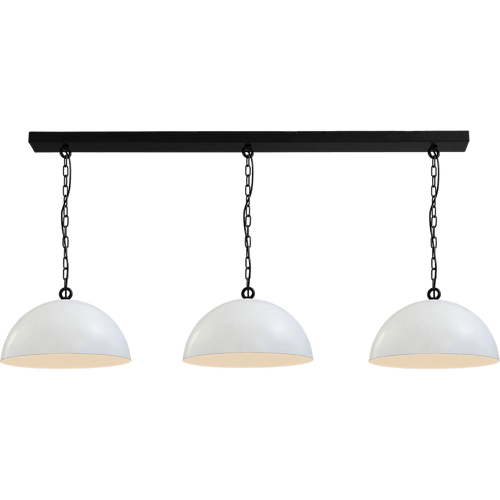 Industriële hanglamp Larino Ø40cm wit/wit