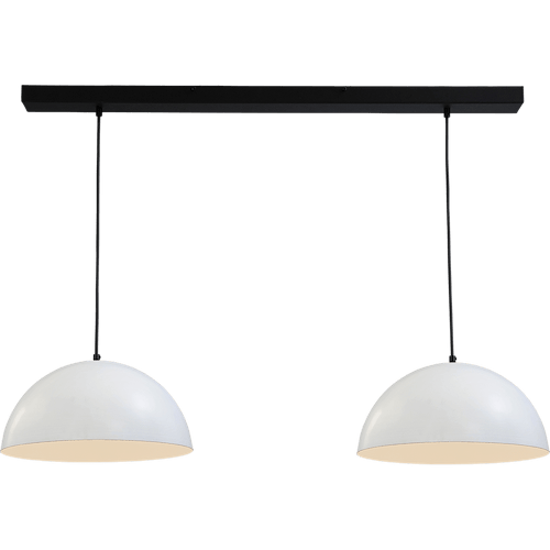 Industriële hanglamp Larino Ø40cm wit/wit