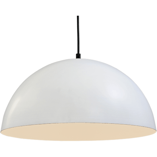 Industriële hanglamp Larino Ø40cm wit buitenkant E27