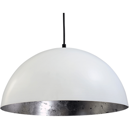 Industriële hanglamp Larino Ø40cm wit buitenkant E27
