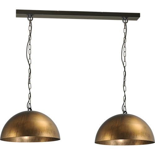 Industriële hanglamp Larino Ø40cm antiek messing
