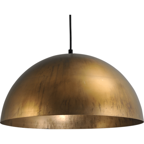 Industriële hanglamp Larino Ø40cm antiek messing buitenkant