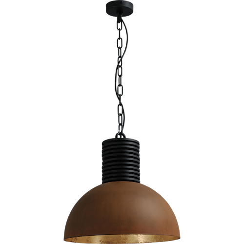 Industriële hanglamp Larino Ø40cm roest buitenkant