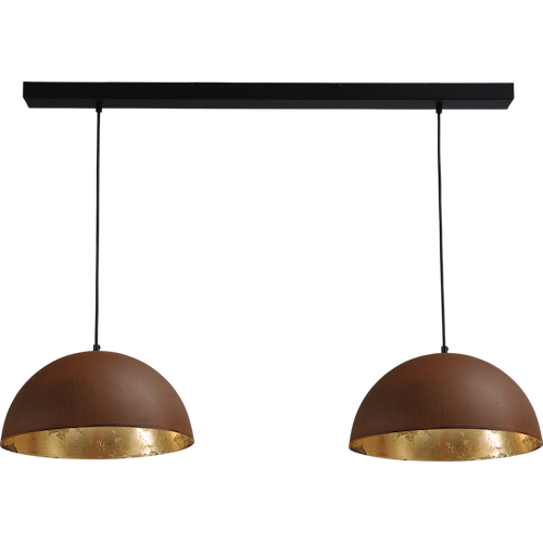 Industriële hanglamp Larino Ø40cm roest/goudkleurig