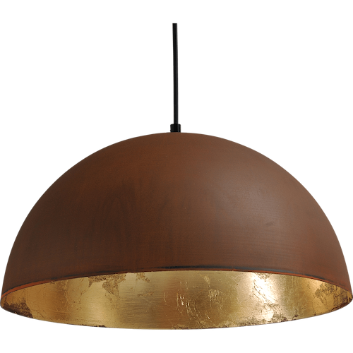 Industriële hanglamp Larino Ø40cm roest buitenkant E27
