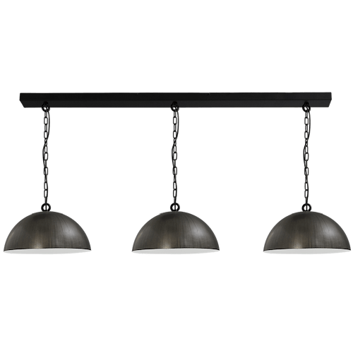 Industriële hanglamp Larino Ø40cm gunmetal/wit