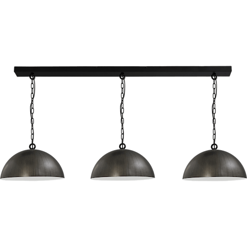 Industriële hanglamp Larino Ø40cm gunmetal/wit