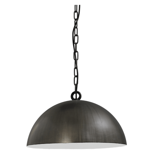Industriële hanglamp Larino Ø40cm gun metal buitenkant E27