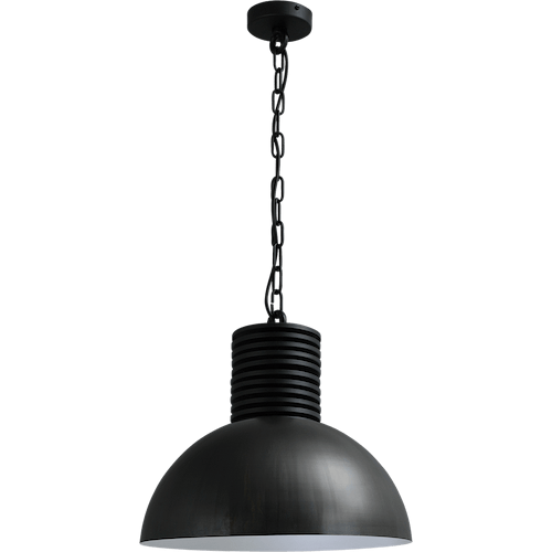 Industriële hanglamp Larino Ø40cm gunmetal buitenkant E27