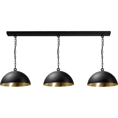 Industriële hanglamp Larino Ø40cm gunmetal/goudkleurig