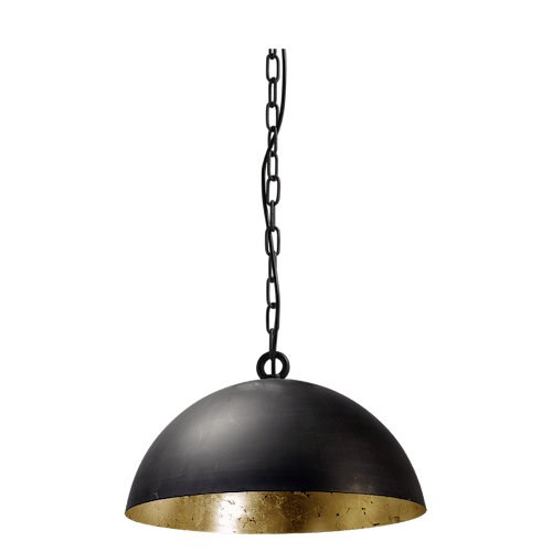 Industriële hanglamp Larino Ø40cm gunmetal buitenkant E27