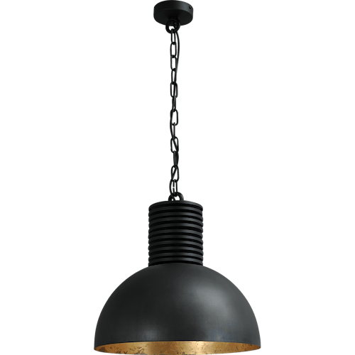 Industriële hanglamp Larino Ø40cm gunmetal buitenkant