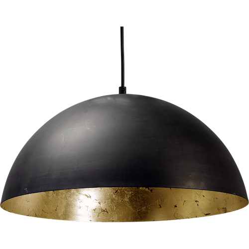 Industriële hanglamp Larino Ø40cm gunmetal buitenkant E27