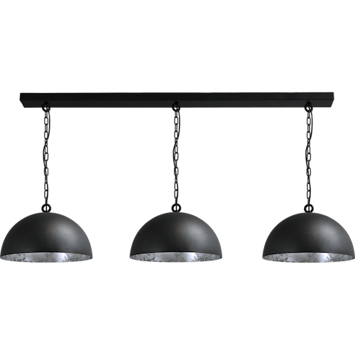 Industriële hanglamp Larino Ø40cm gunmetal/zilverkleurig