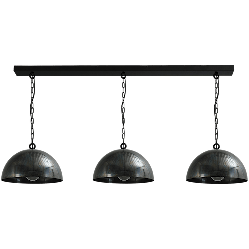 Industriële hanglamp Larino 3-lichts Ø40cm dappled oil