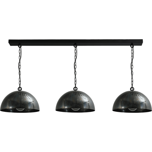 Industriële hanglamp Larino 3-lichts Ø40cm dappled oil