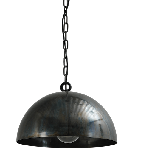 Industriële hanglamp Larino Ø40cm dappled oil buitenkant
