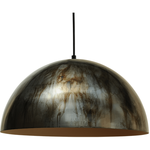 Industriële hanglamp Larino Ø40cm dappled bruin buitenkant