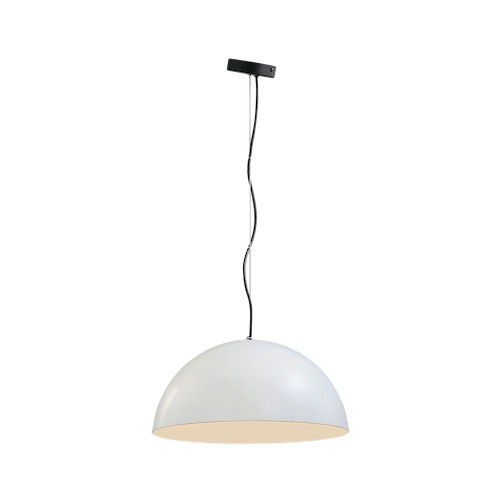 Industriële hanglamp Larino Ø30cm wit buitenkant E27
