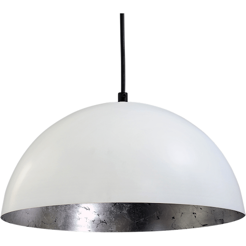 Industriële hanglamp Larino Ø30cm wit buitenkant E27