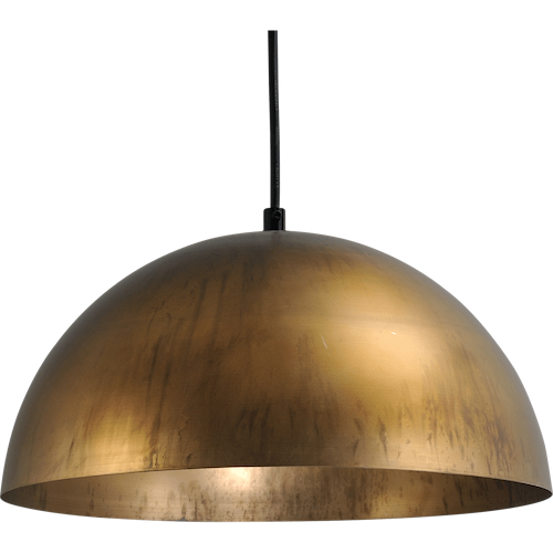 Industriële hanglamp Larino Ø30cm oud messing buitenkant