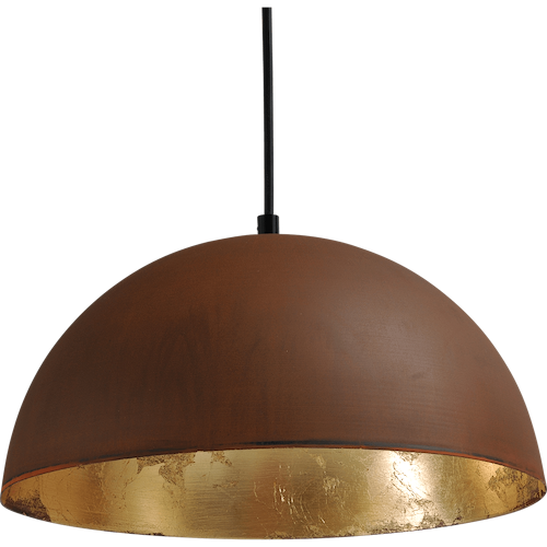 Industriële hanglamp Larino Ø30cm roest buitenkant E27