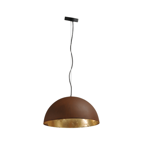 Industriële hanglamp Larino Ø30cm roest buitenkant E27