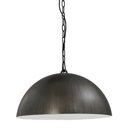 Industriële hanglamp Larino Ø30cm gunmetal buitenkant E27