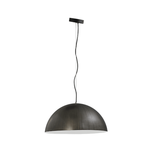 Industriële hanglamp Larino Ø30cm gunmetal buitenkant E27