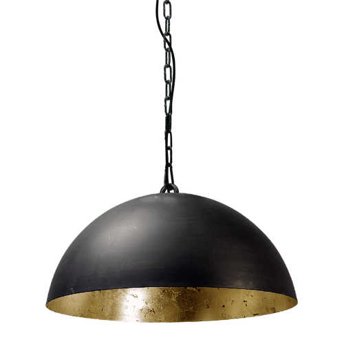 Industriële hanglamp Larino Ø30cm gunmetal buitenkant E27