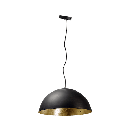 Industriële hanglamp Larino Ø30cm gunmetal buitenkant E27