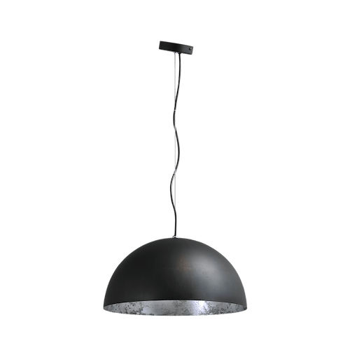 Industriële hanglamp Larino Ø30cm gunmetall buitenkant E27