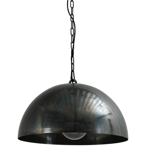 Industriële hanglamp Larino Ø30cm dappled oil buitenkant