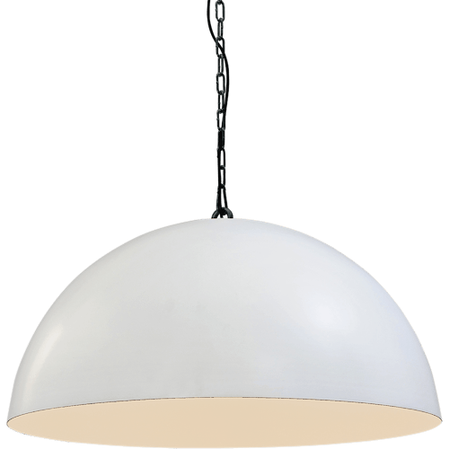 Industriële hanglamp Larino Ø60cm wit buitenkant