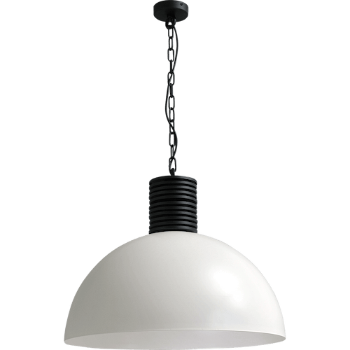 Industriële hanglamp Larino Ø60cm wit buitenkant
