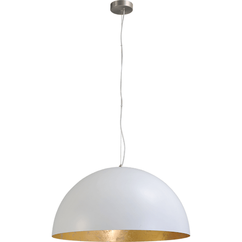 Industriële hanglamp Larino Ø60cm wit buitenkant