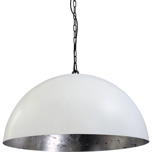 Industriële hanglamp Larino Ø60cm wit buitenkant
