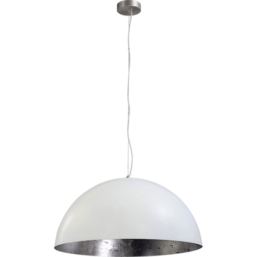 Industriële hanglamp Larino Ø60cm wit buitenkant