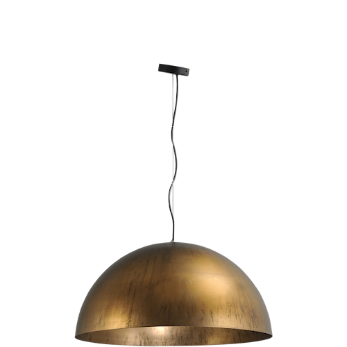 Industriële hanglamp Larino Ø60cm  antiek messing buitenkant