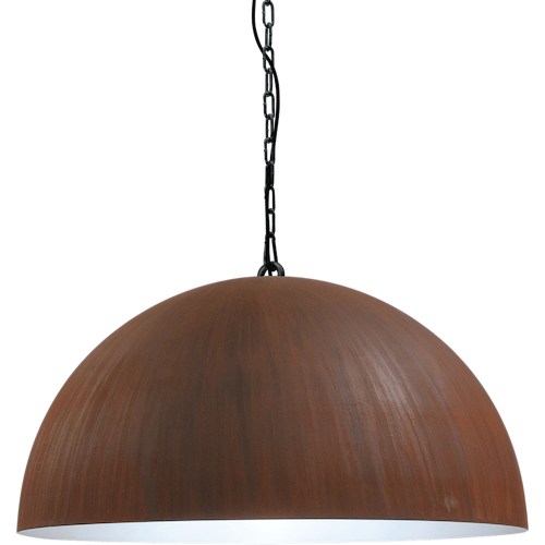 Industriële hanglamp Larino Ø60cm roest buitenkant
