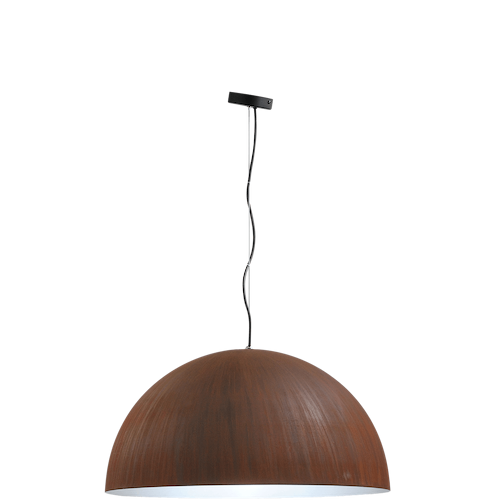 Industriële hanglamp Larino Ø60cm roest buitenkant